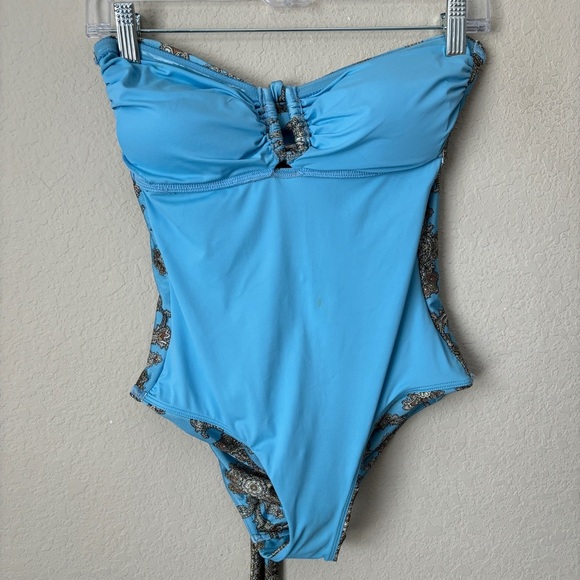 ZIMMERMANN Fiesta Square Link One-Piece Boho Printed Swimsuit Size 1 - Picture 13 of 15